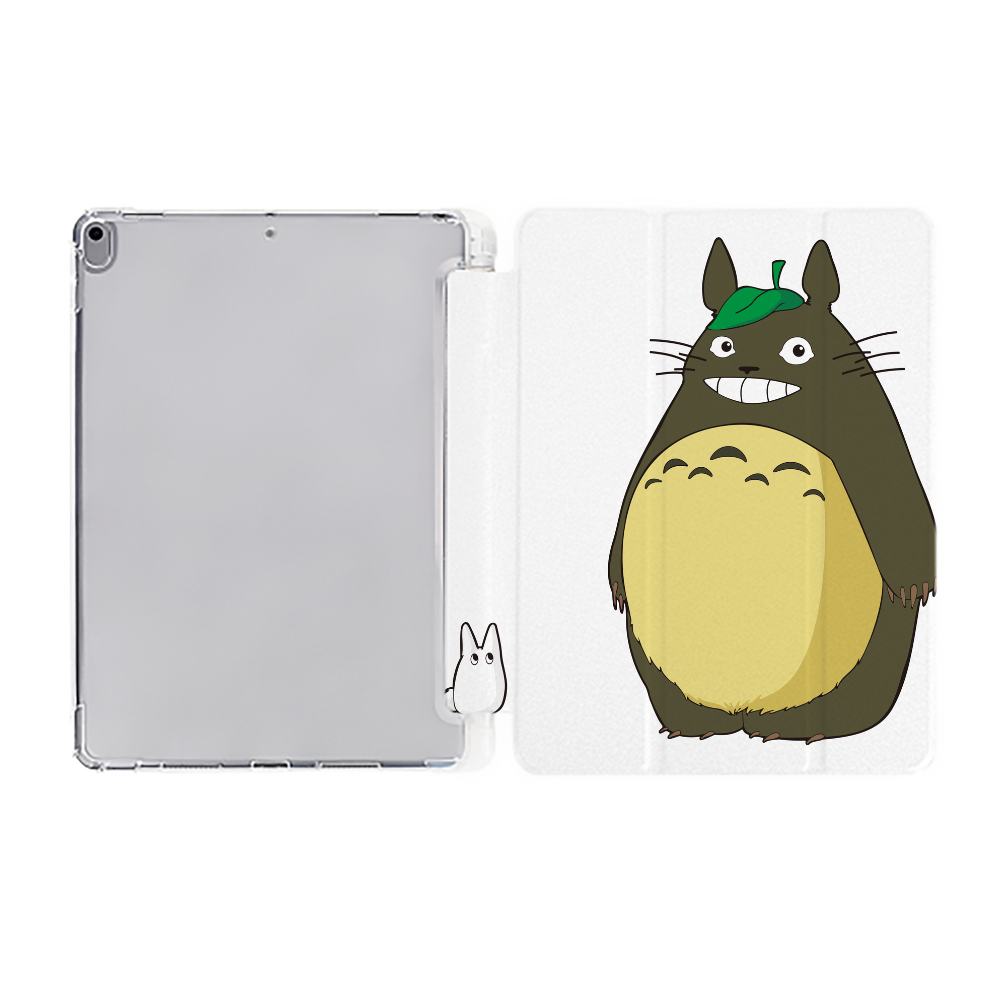 （画像用） となりのトトロ 草壁メイ 草壁サツキ My Neighbor Totoro Satsuki Kusakabe Mei Kusakabe IPad ケース ペン収納付き 三つ折りスタンド PUレザー×シリコン 対応機種9.5/10.5/10.9インチ